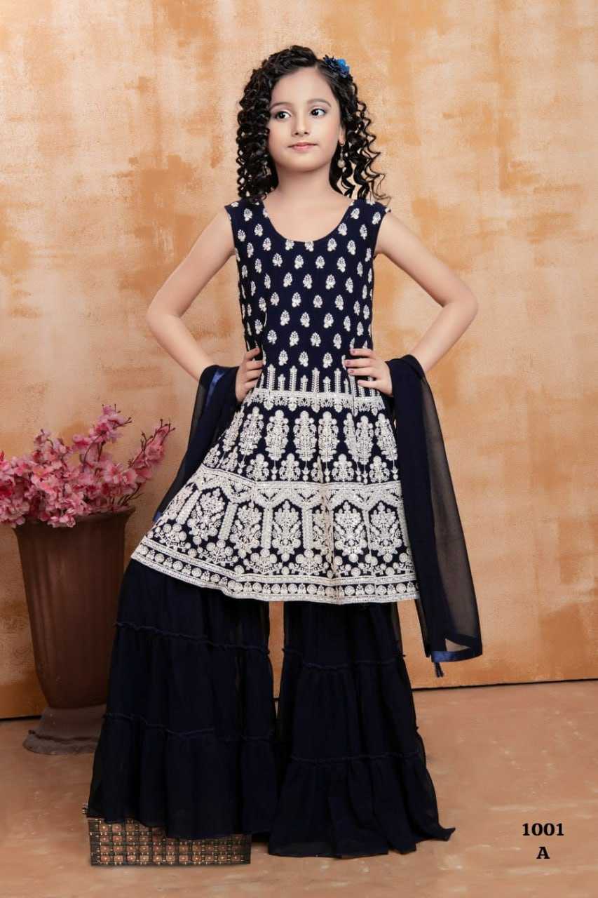 YNF FAUX GEORGETTE KSB 1001 WHOLESALE KIDS SHARARA MANUFACTURER   